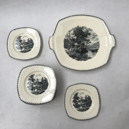 Gebakstel Société Ceramique Maestricht Landschap