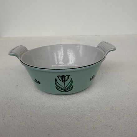 Dru emaille schaaltje, molen en tulpmotief