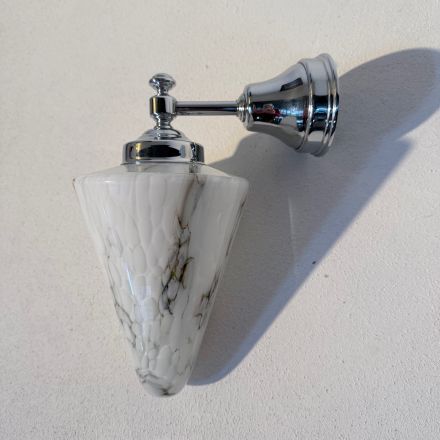 Wandlamp Giso puntvormig glazen gemarmerde kap