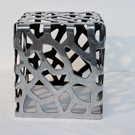 Kruk, hocker, footstool poef van aluminium