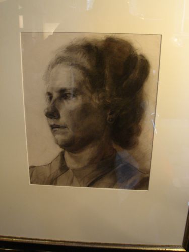 Anton Pieck portret van zijn  moeder 