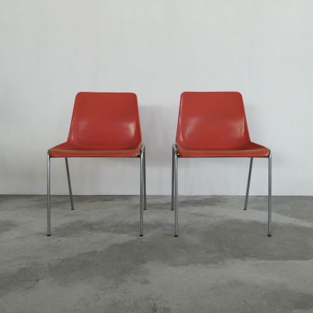 Set kunststof stoelen Polak, 1967