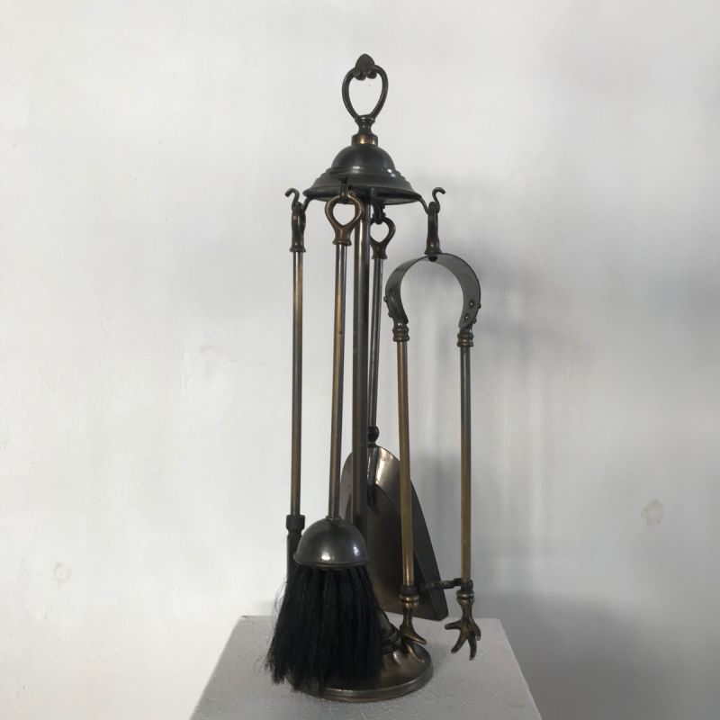 haardestel brons antiek