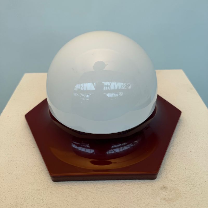 Plafond/wandlamp jaren 60/70 roodpaars