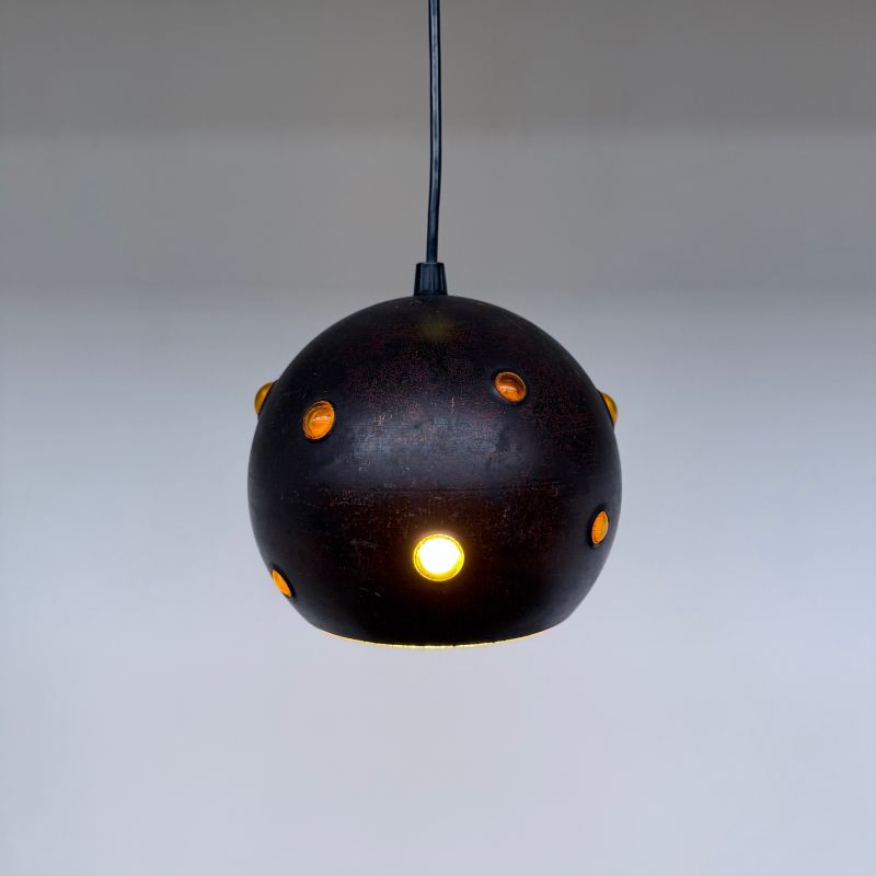 Hanglamp  bol brutalistisch jaren 60