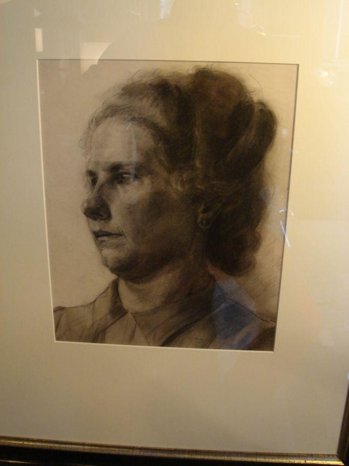 Anton Pieck portret van zijn  moeder 