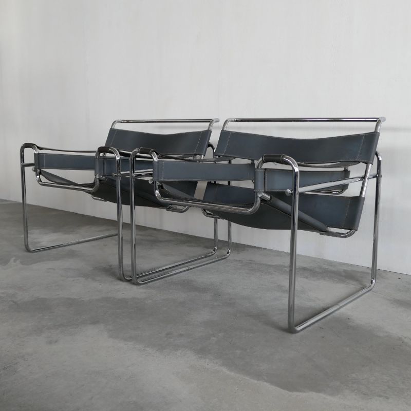 Set Wassily Chairs Marcel Breuer