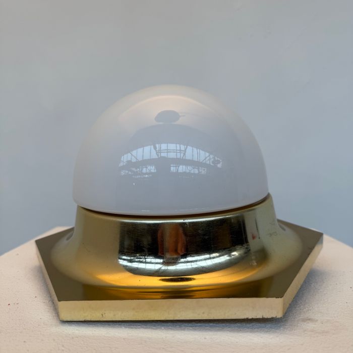 Plafond/wandlamp goud jaren 60/70