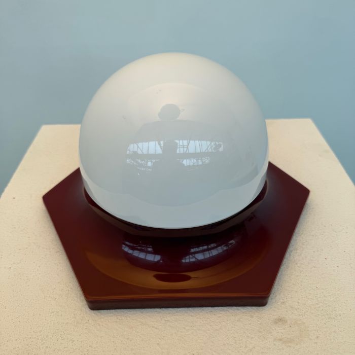 Plafond/wandlamp jaren 60/70 roodpaars